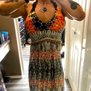 Backless hunter summer dress